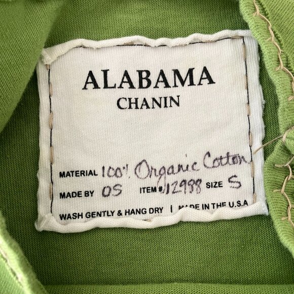 ALABAMA CHANIN Sleeveless Green Tunic 100% Cotton Size Small - Picture 4 of 7